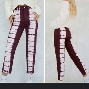 PacSun Eco Raspberry Tie Dye High Waisted Straight Leg Jeans Size‎ 26